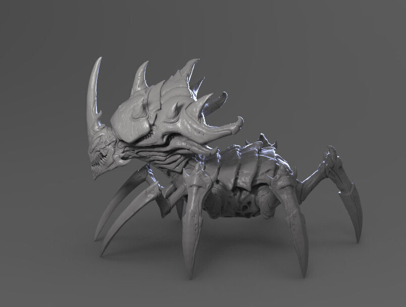 Starcraft2 Lurker 3D print model_1