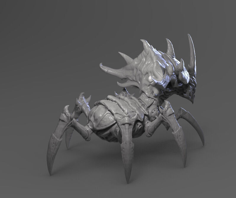 Starcraft2 Lurker 3D print model_3