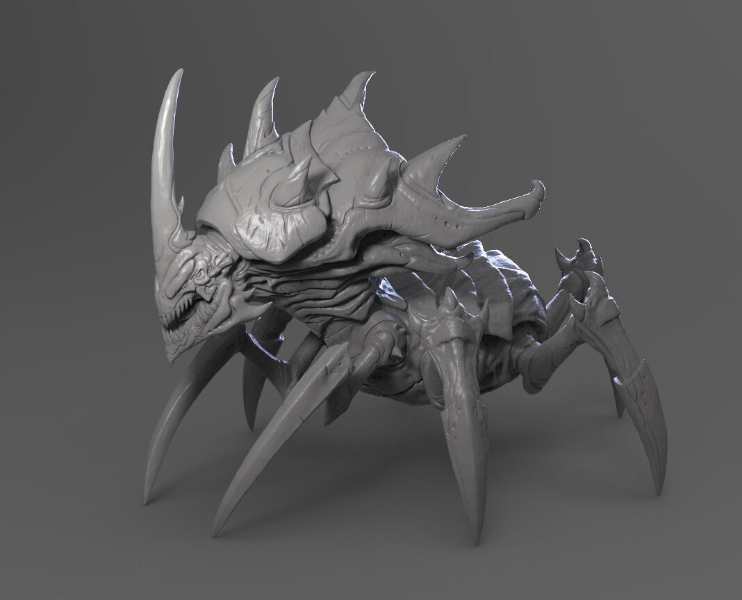 Starcraft2 Lurker 3D print model_8