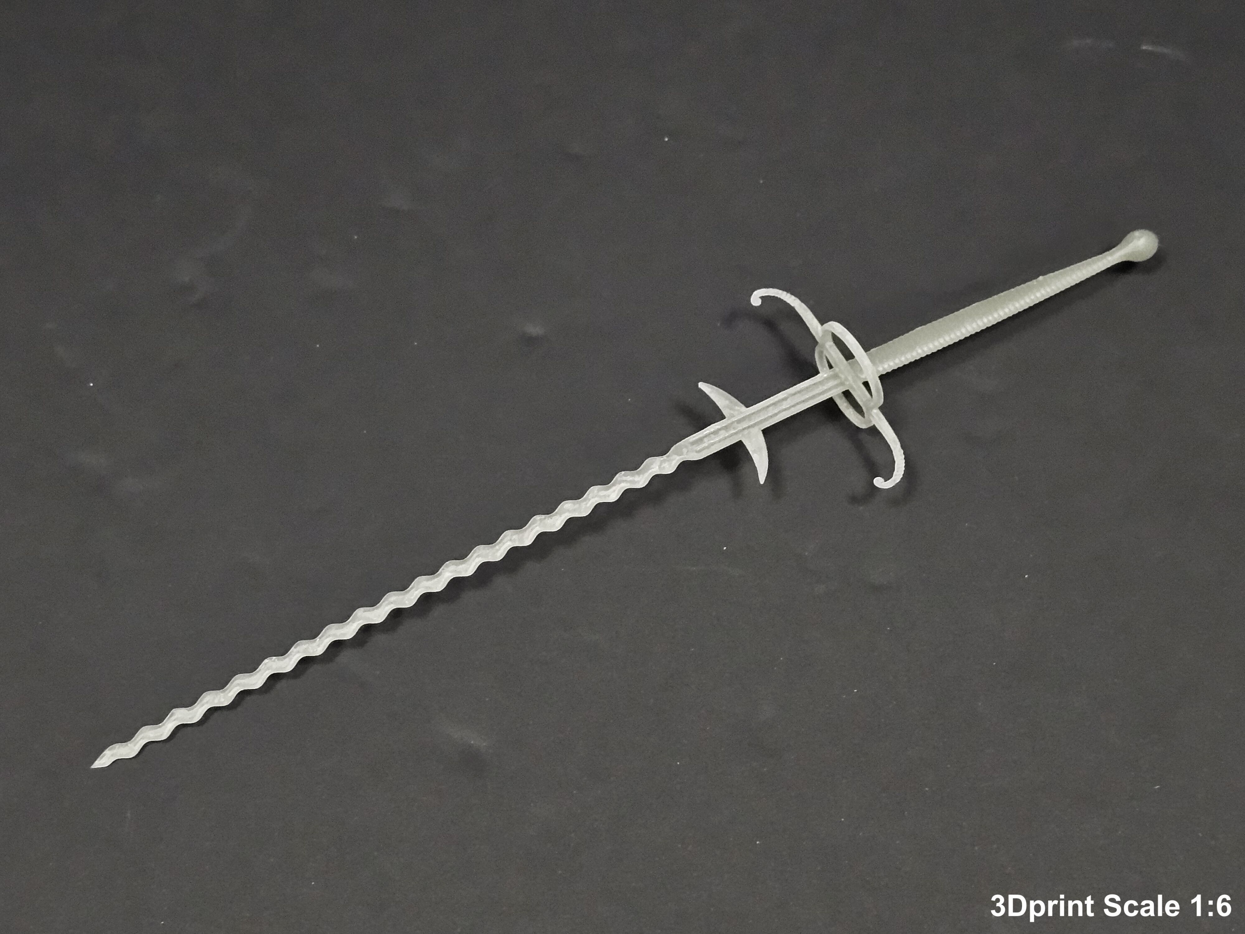 Weapons Encyclopedia 016 Flamberge 3D print model_10