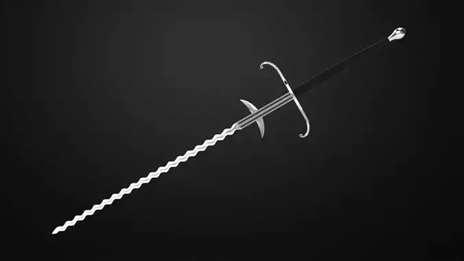 Weapons Encyclopedia 016 Flamberge 3D print model