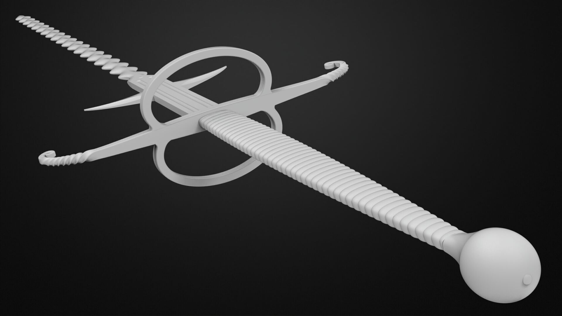 Weapons Encyclopedia 016 Flamberge 3D print model_6