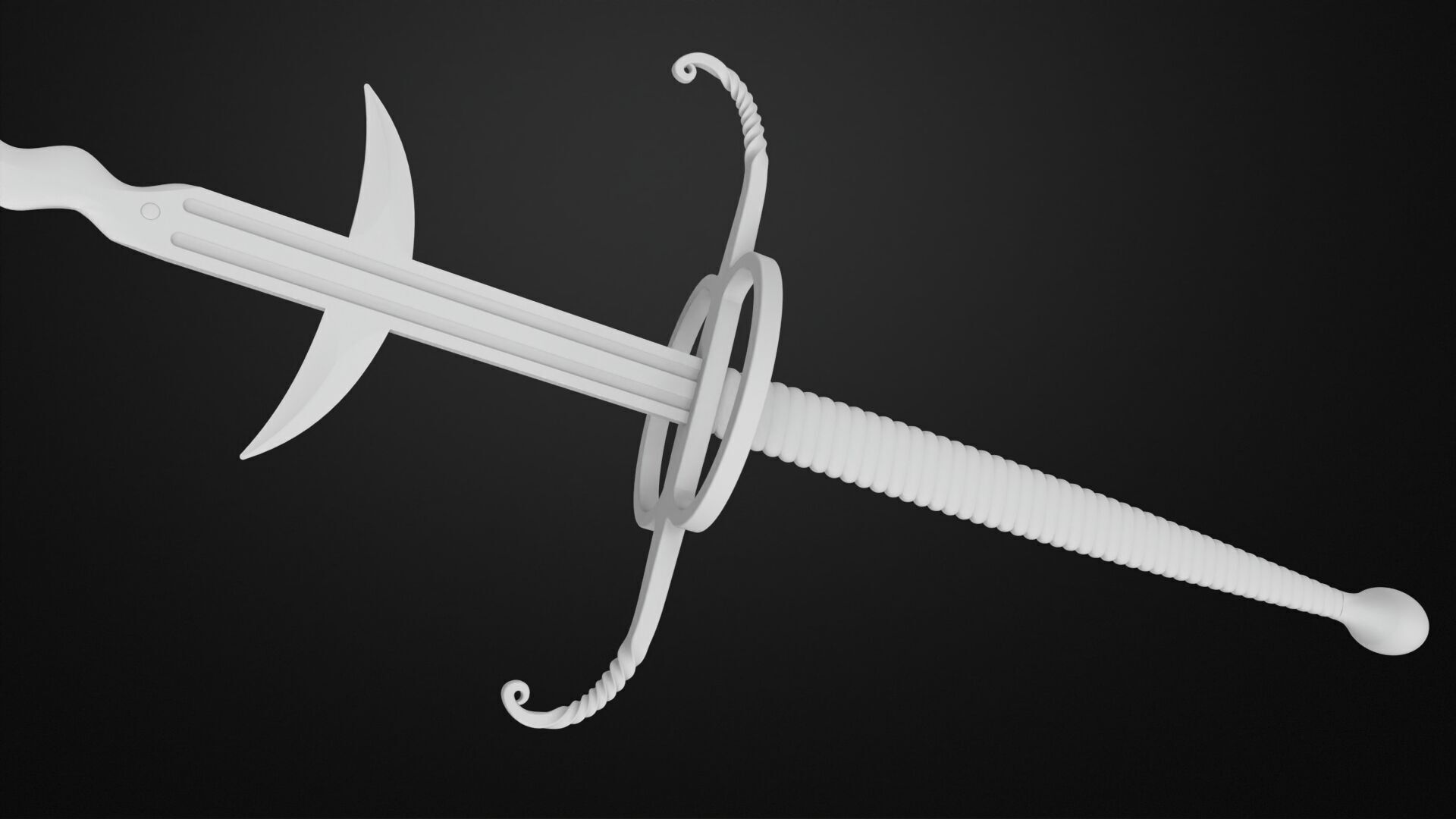 Weapons Encyclopedia 016 Flamberge 3D print model_8