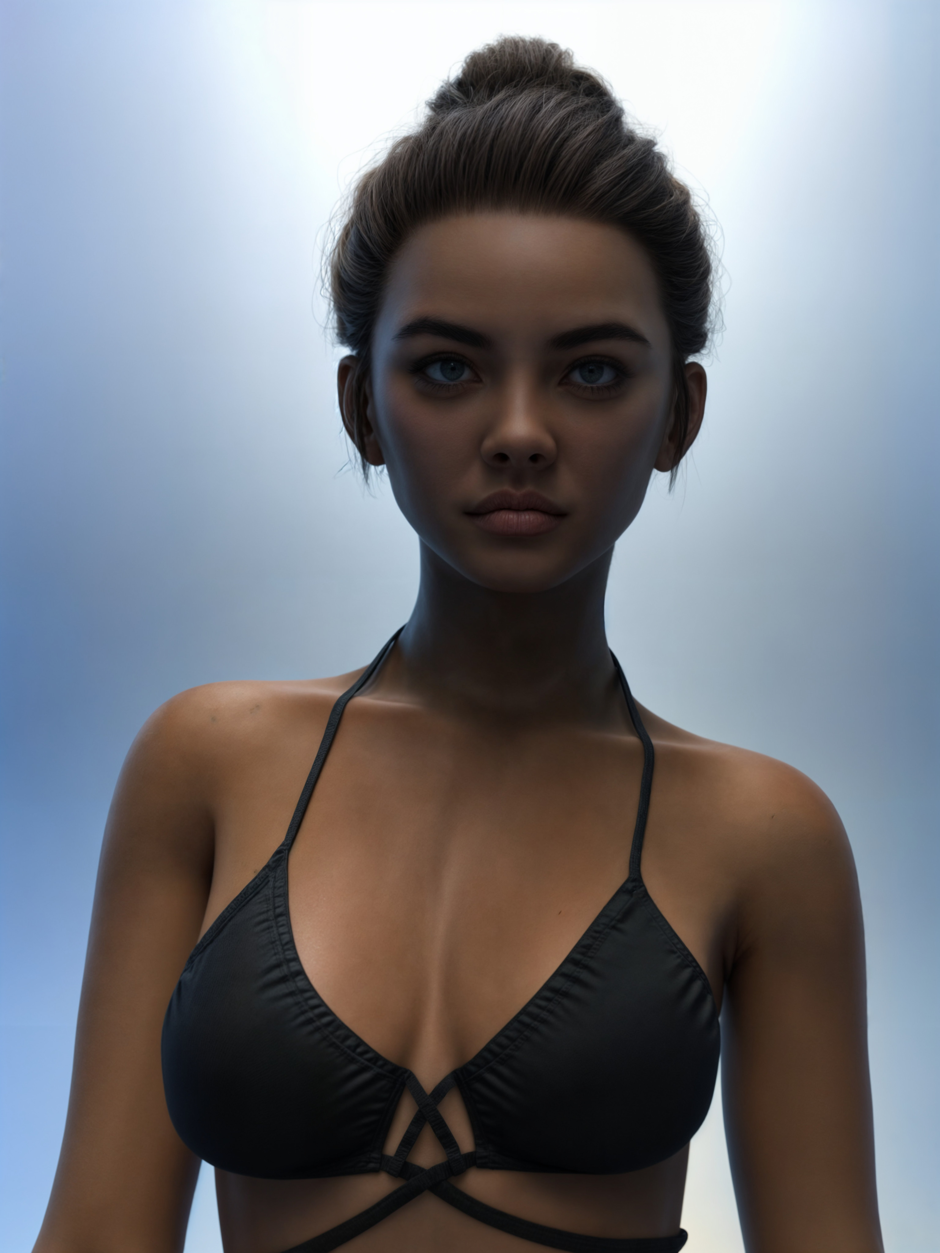 Photorealistic Young Woman 3D model_4