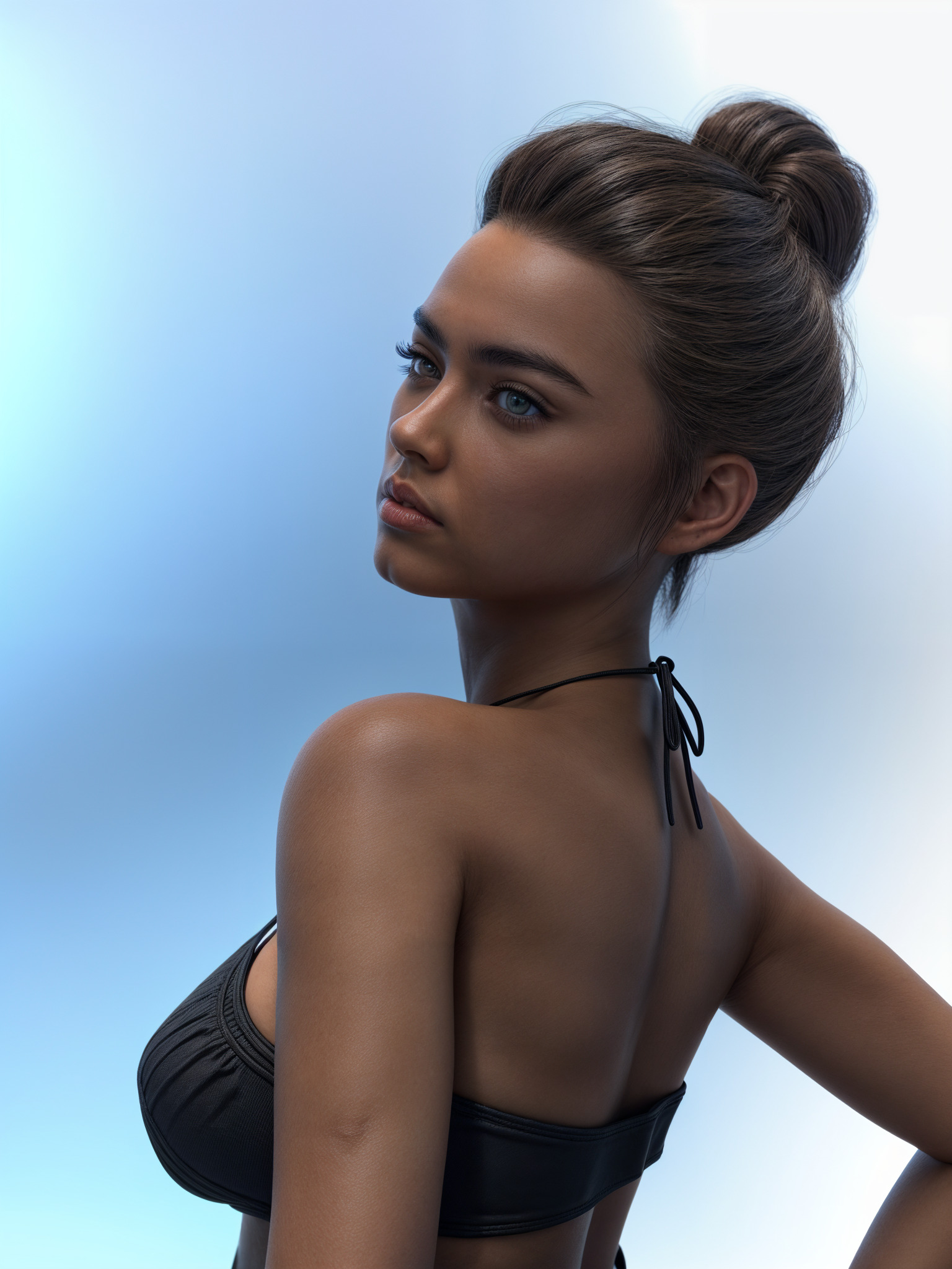 Photorealistic Young Woman 3D model_1