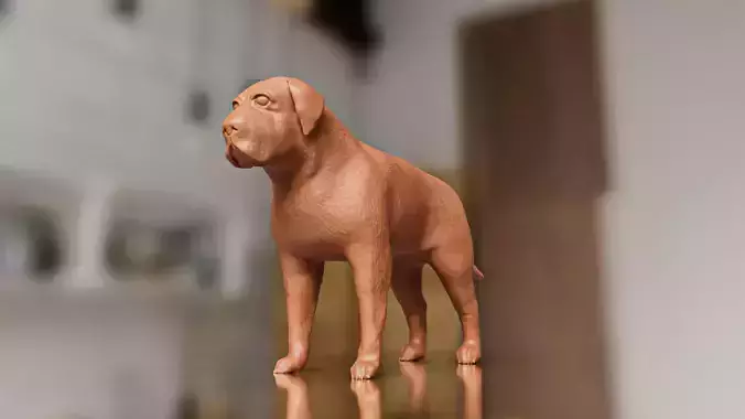 English Mastiff Dog Sculpture STL 3D print model