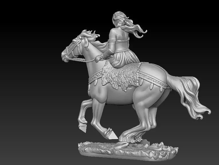 Rihannon Celtic Goddess sculpture figure 3d print model 3D print model_7