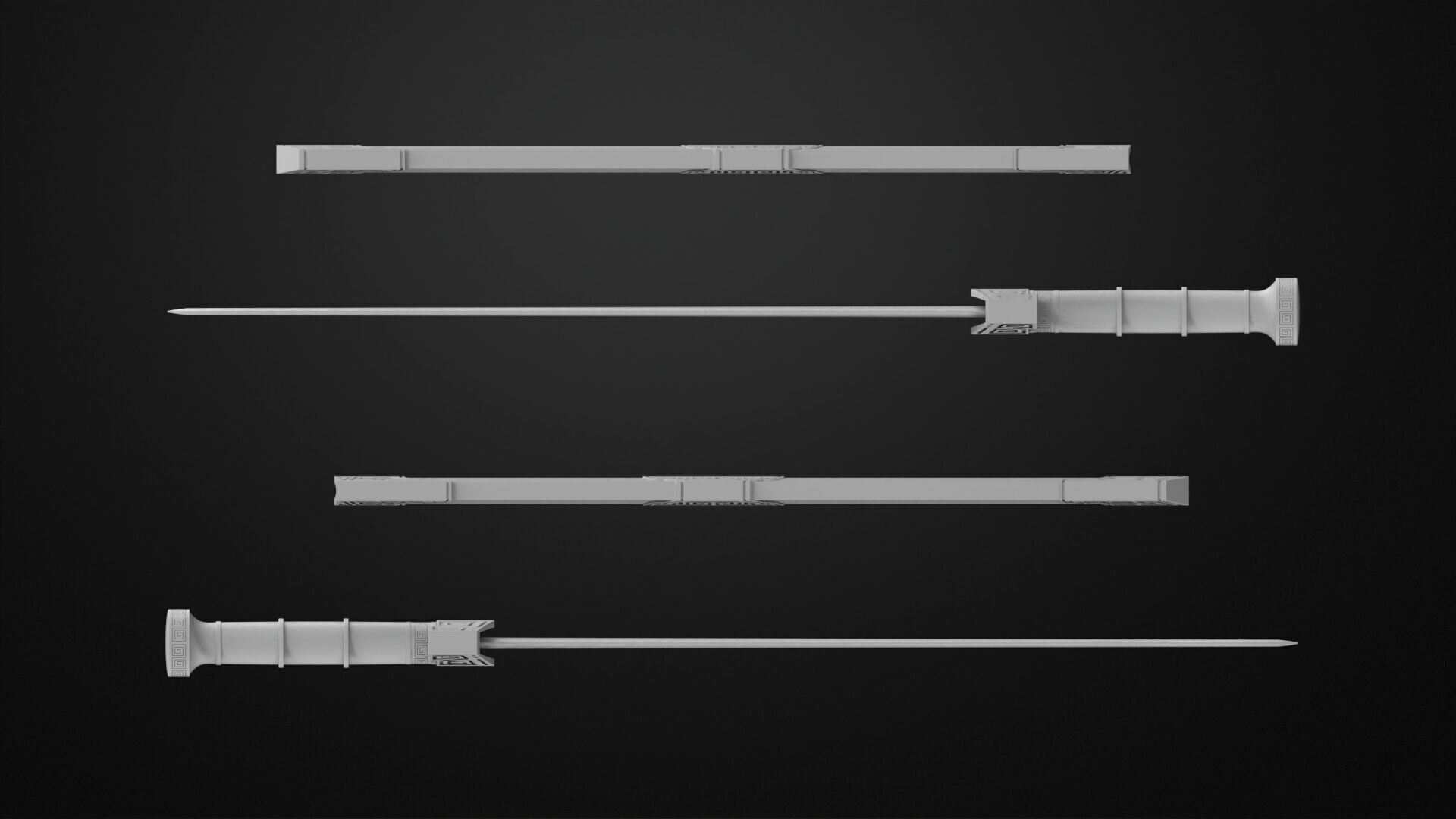 Weapons Encyclopedia 040 Jian 3D print model_4