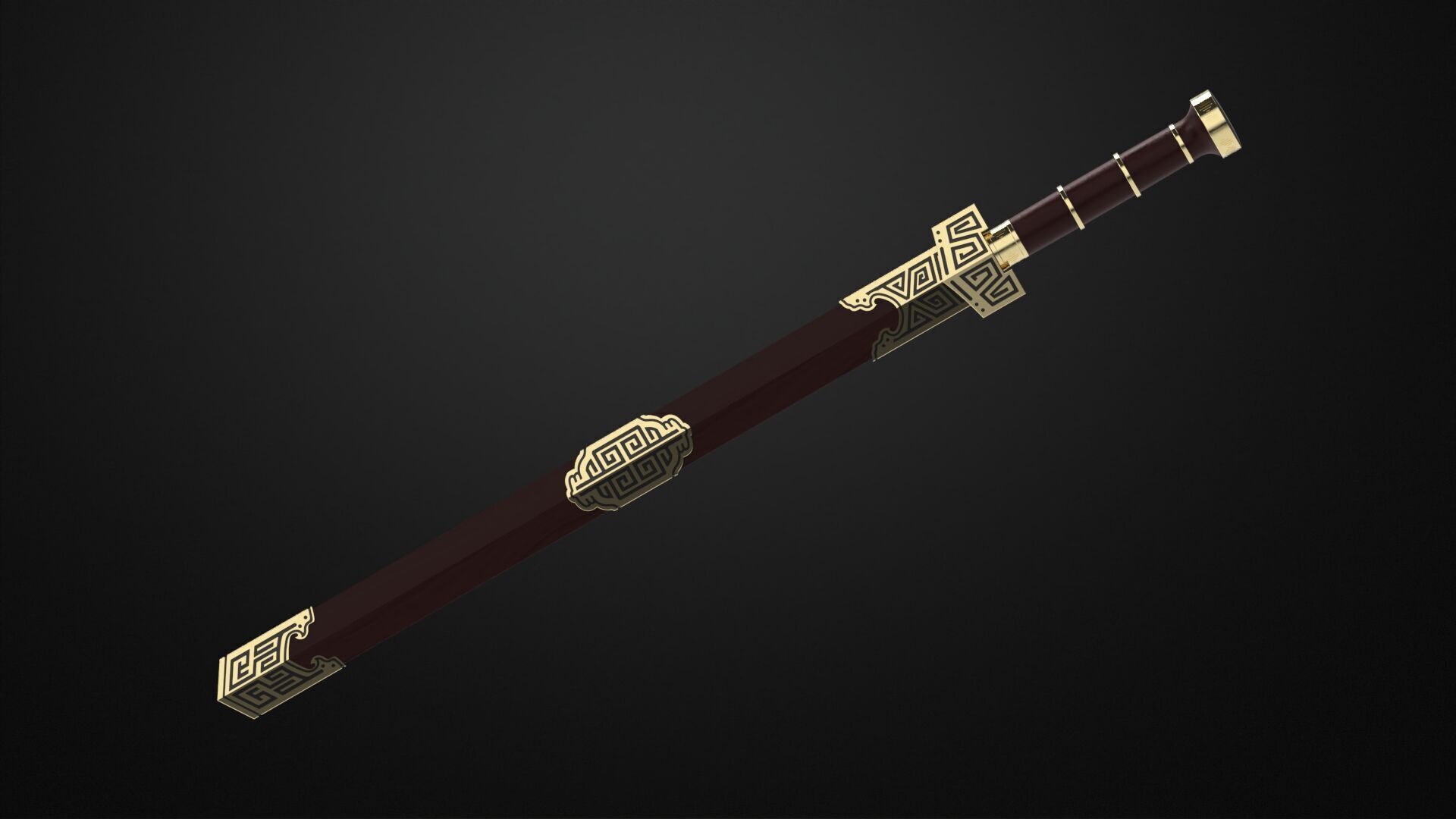 Weapons Encyclopedia 040 Jian 3D print model_1