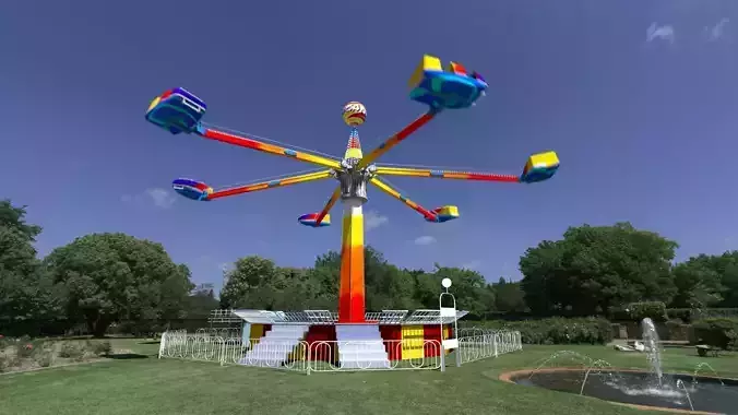 Amusement ride - Hurricane 3D model