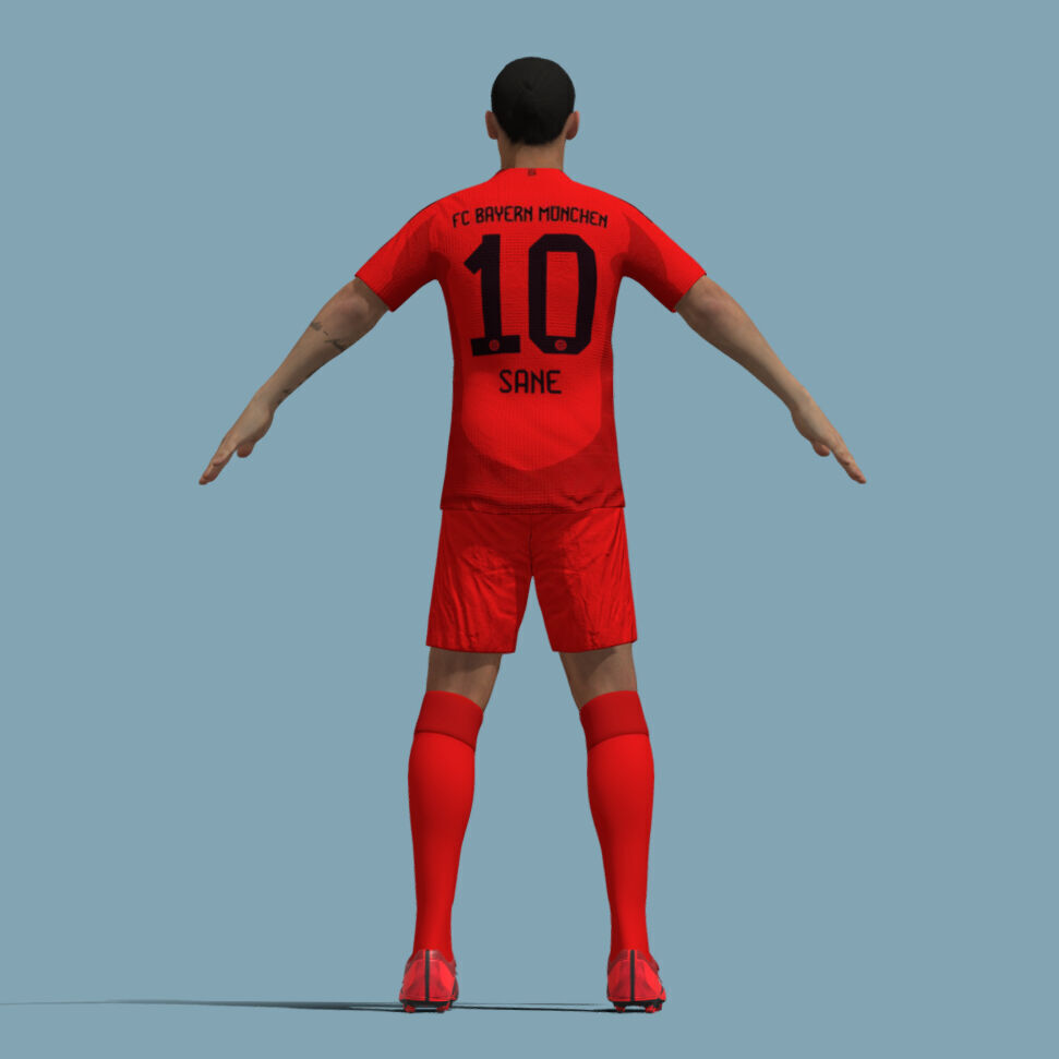 T-Pose Rigged Leroy Sane Bayern Munich 24-25 3D model_3