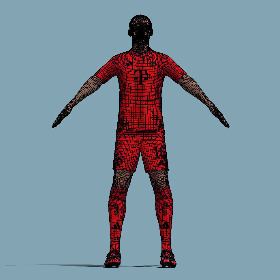 T-Pose Rigged Leroy Sane Bayern Munich 24-25 3D model_6