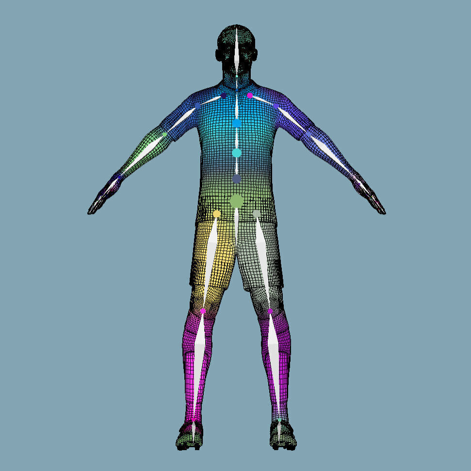 T-Pose Rigged Leroy Sane Bayern Munich 24-25 3D model_9