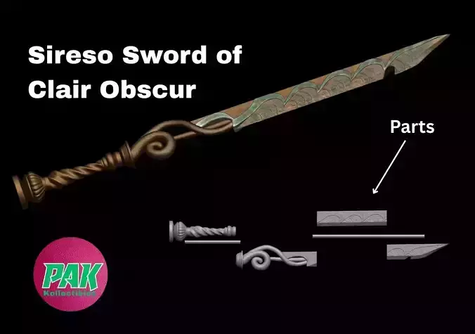 Sireso Sword of Clair Obscur Expedition 33 prop 3D Print Model 