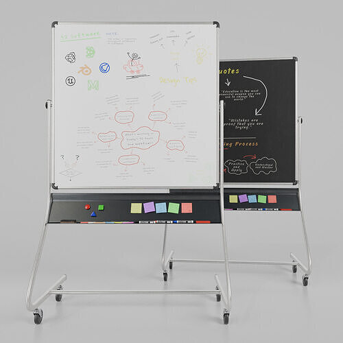 Dual-Sided Metal Writing Board-Square Customizable Writing Board Low-poly 3D model