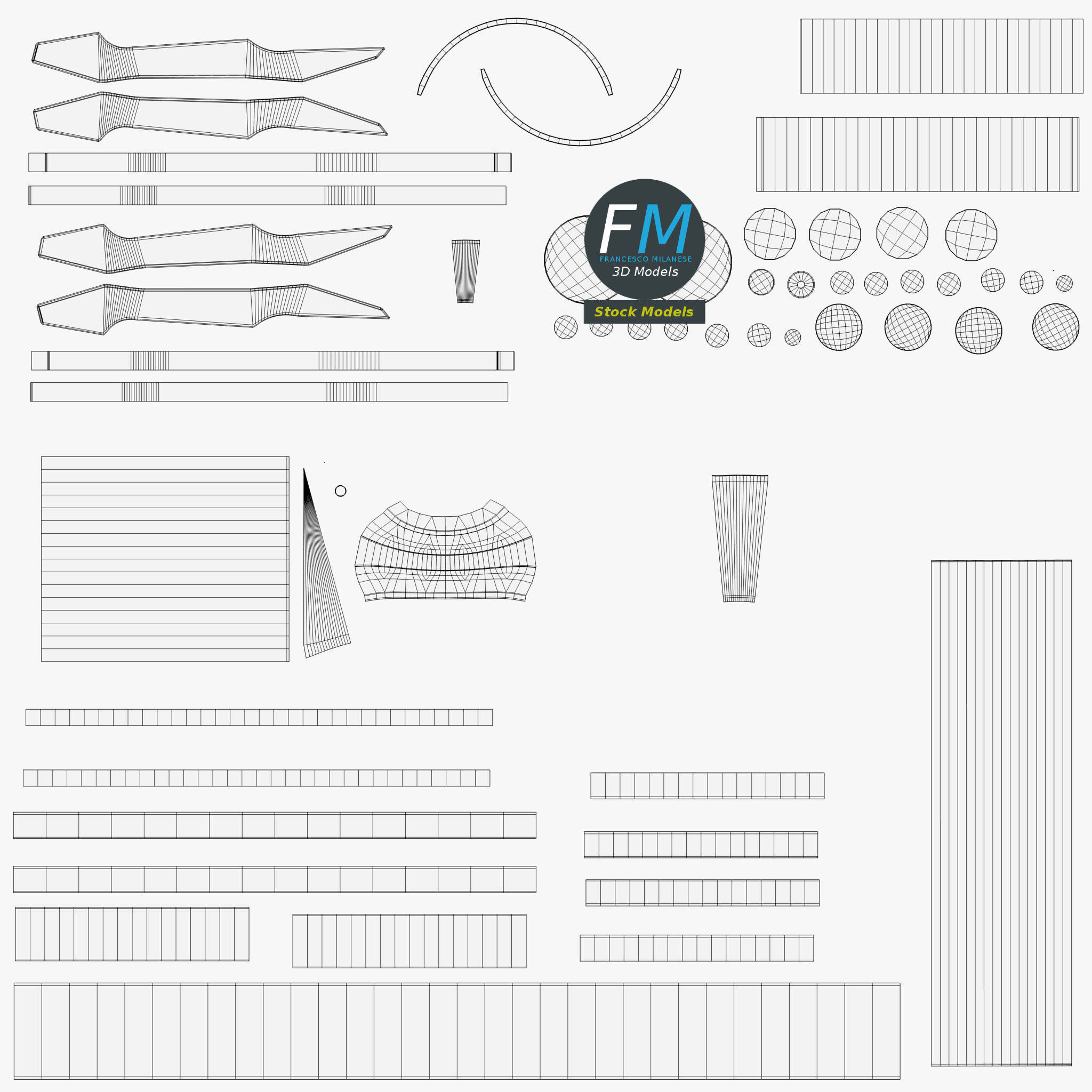 Compass drafting Low-poly 3D model_11