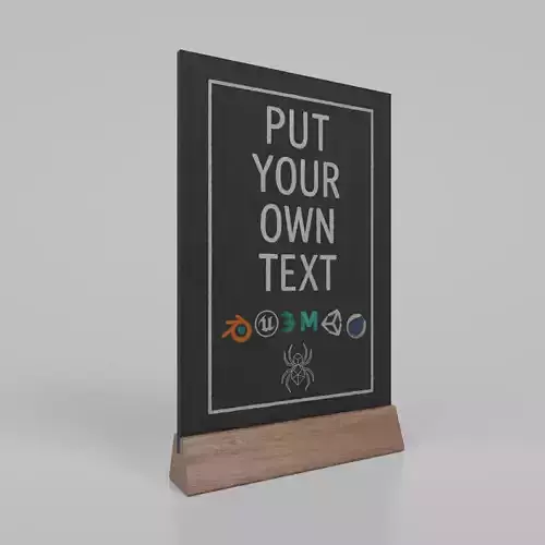 Customizable Countertop Rectangular Chalkboard - Triangle Stand