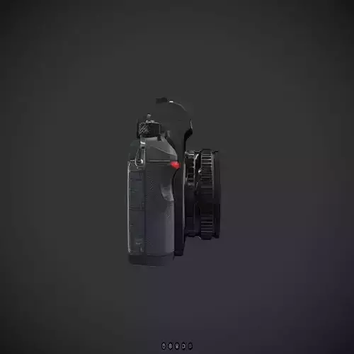 Black Canon DSLR camera with lens