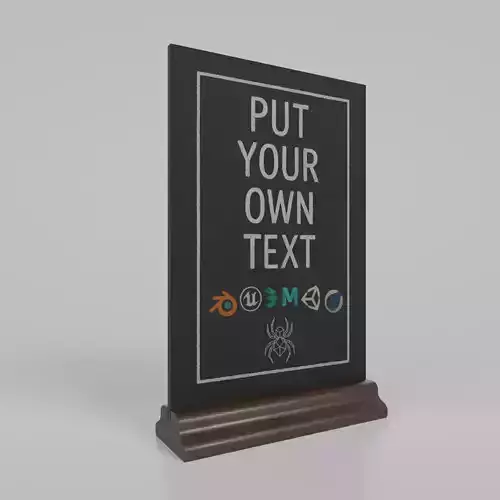 Customizable Countertop Rectangular Chalkboard - Ogee Stand