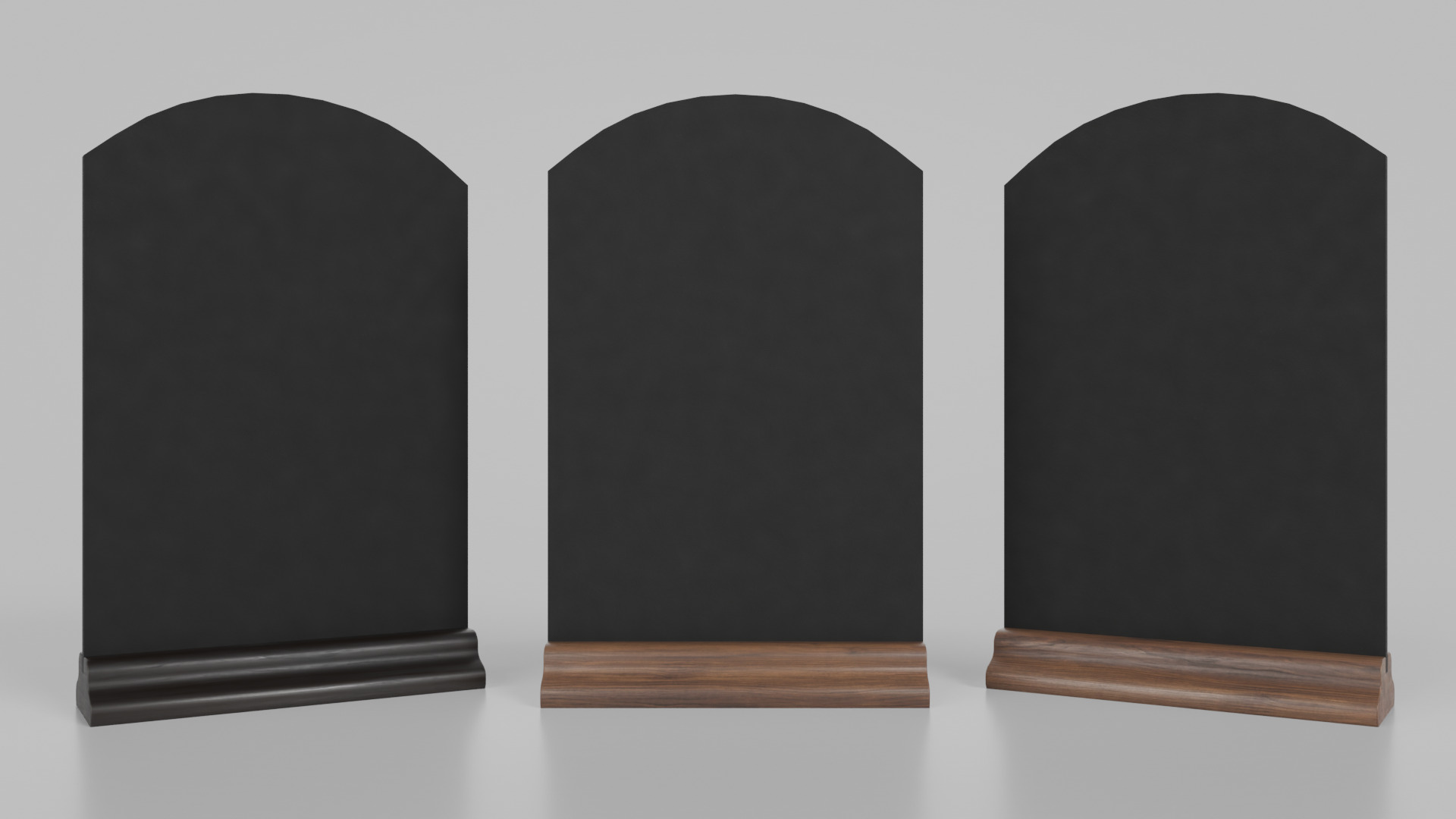 Customizable Countertop Arched-Top Chalkboard - Ogee Stand Low-poly 3D model_10