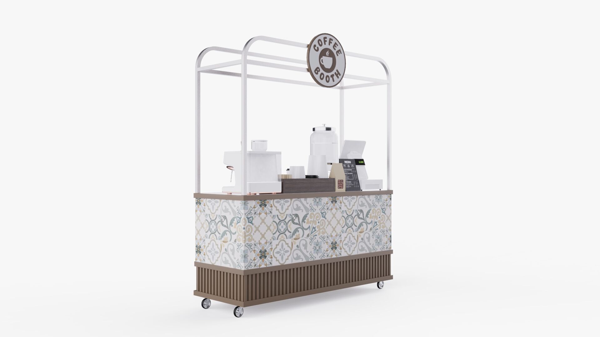 Coffee Booth 1 3D model_2