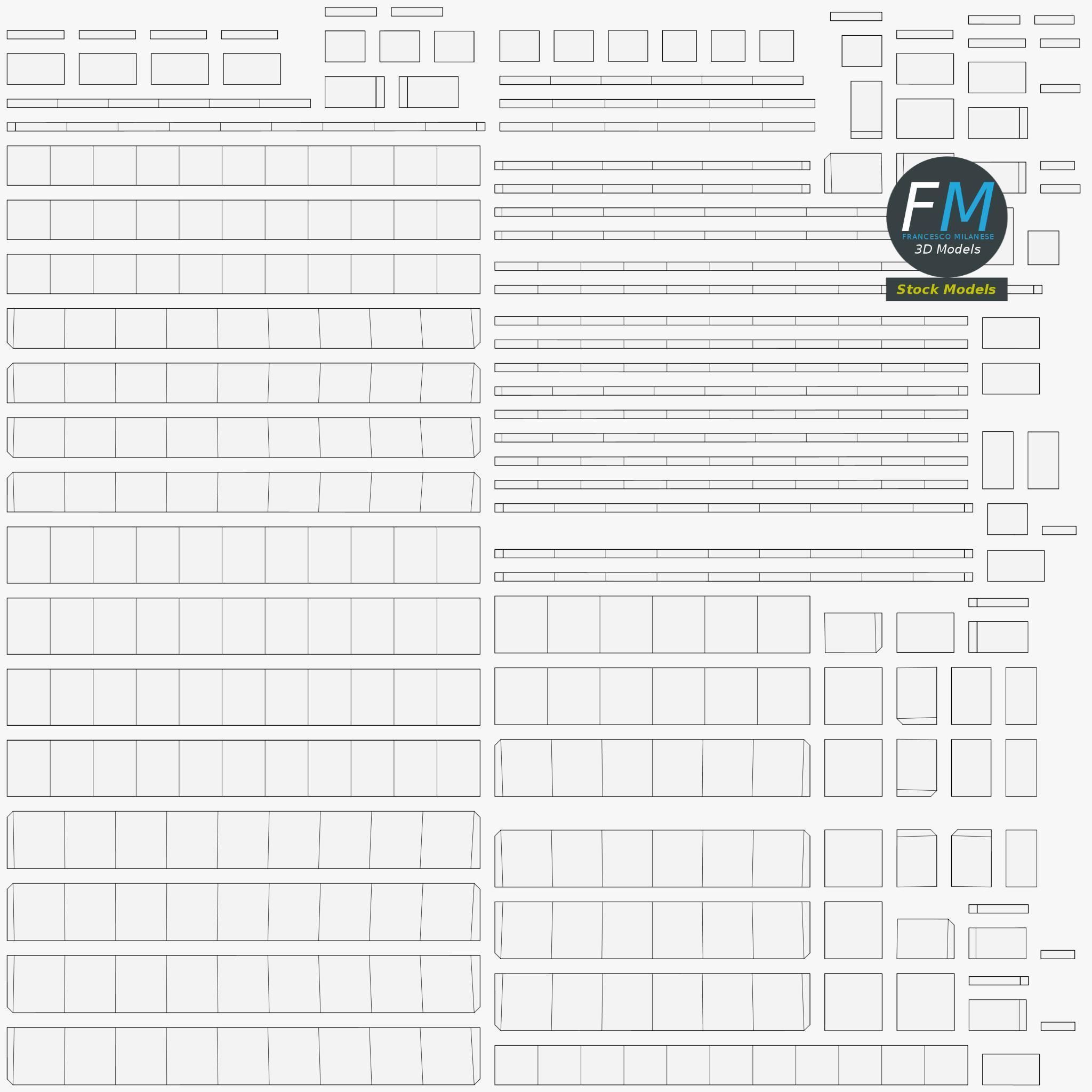 Wooden euro pallet skid 3D model_11