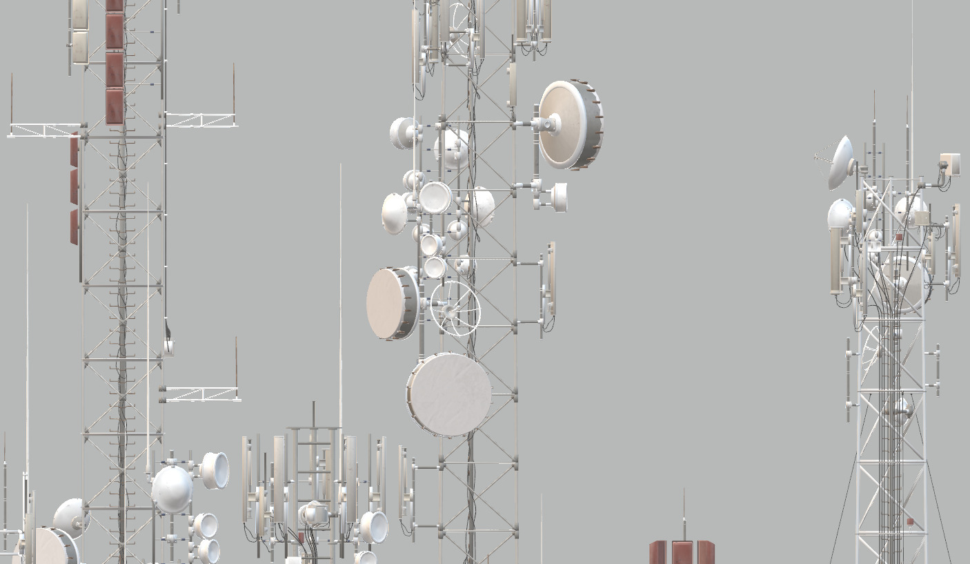 Radio tower antenna 3D model_3