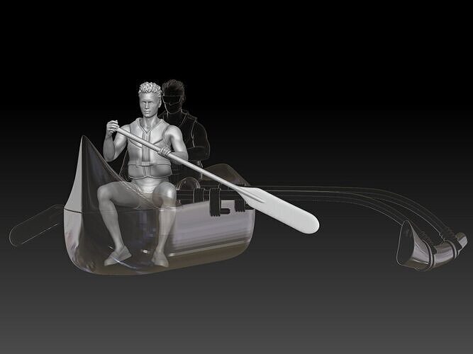 canoe boy 2 3D print model