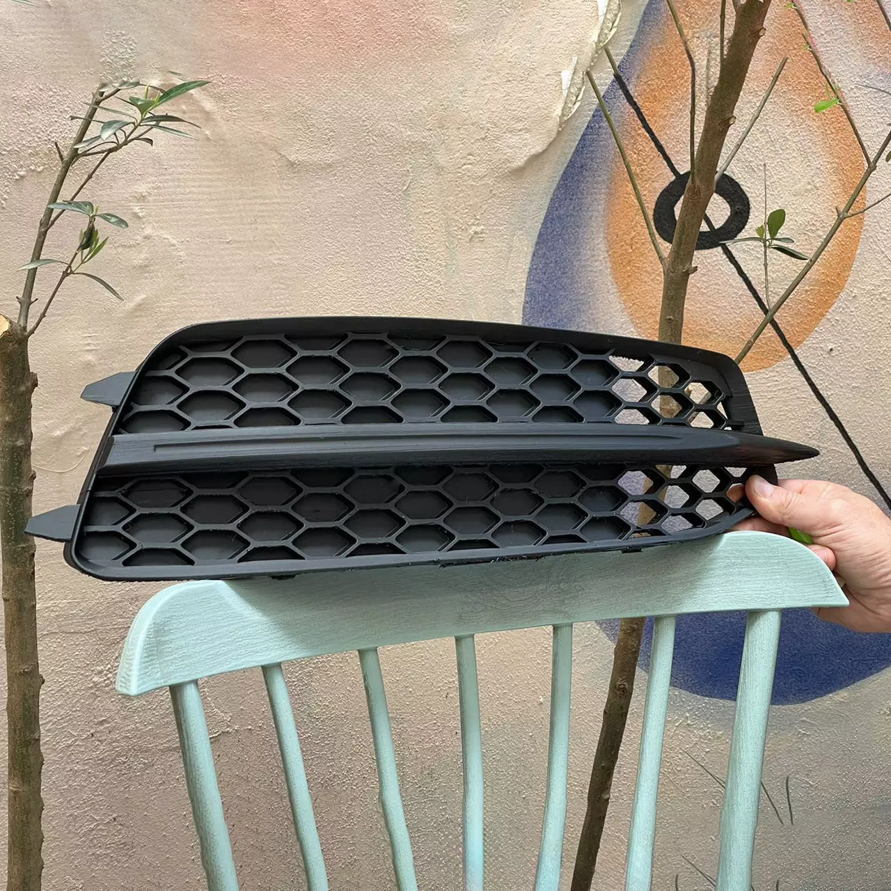 Audi A6 C7 S-Line 2012 Honeycomb Front Bumper Grill Insert 3D print model_0