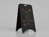 Customizable Black Modern A-Frame Chalkboard Sign Low-poly 3D model_1