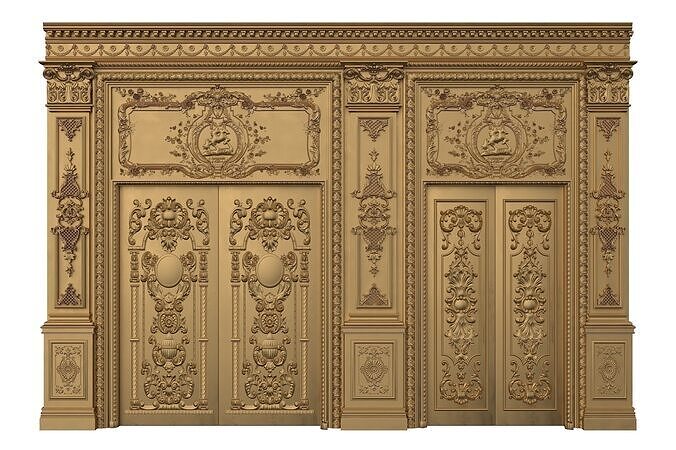 Royal Door 3 3D model