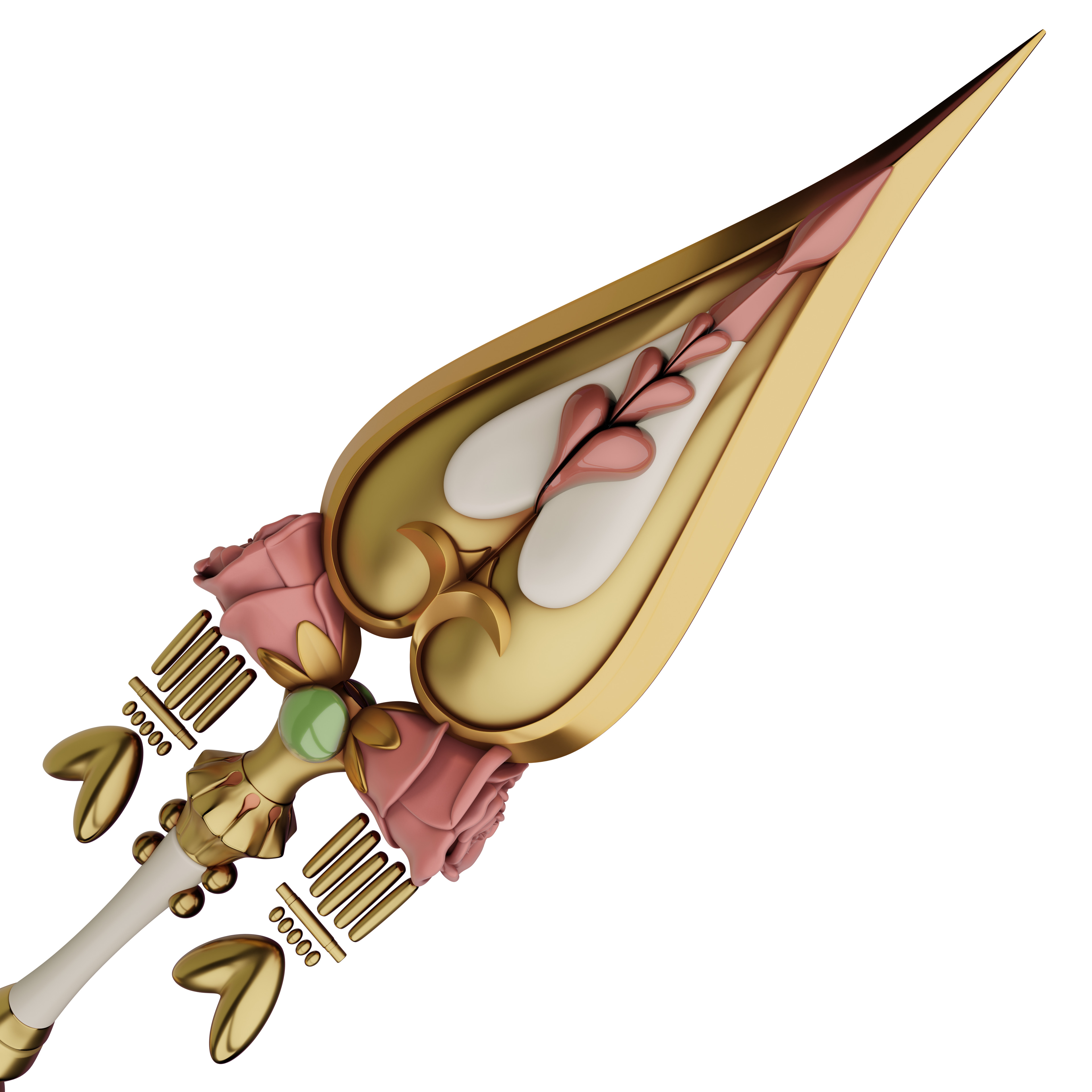 Aphrodite accessories spear shield hades 2 cosplay 3D print model_4