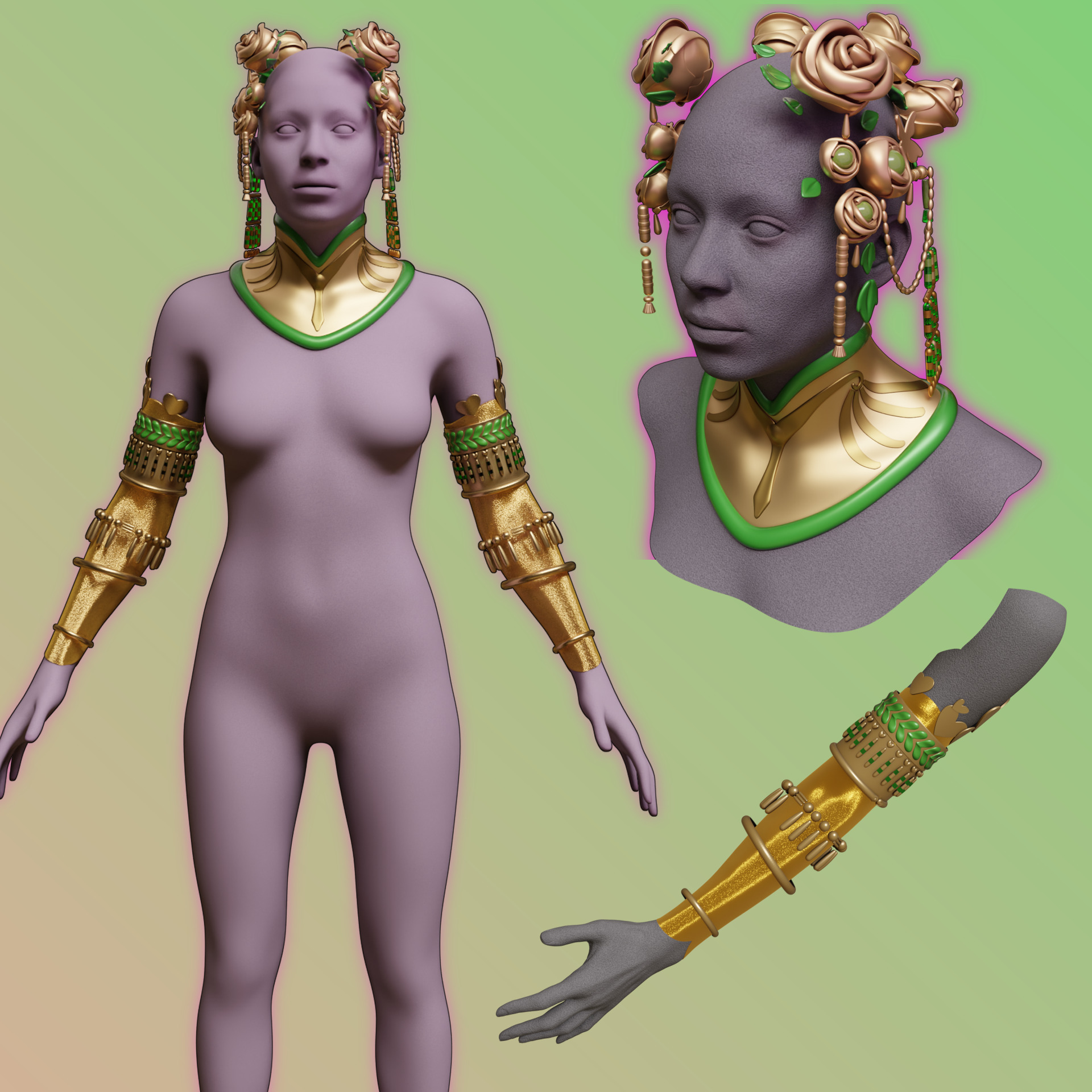 Aphrodite accessories spear shield hades 2 cosplay 3D print model_5