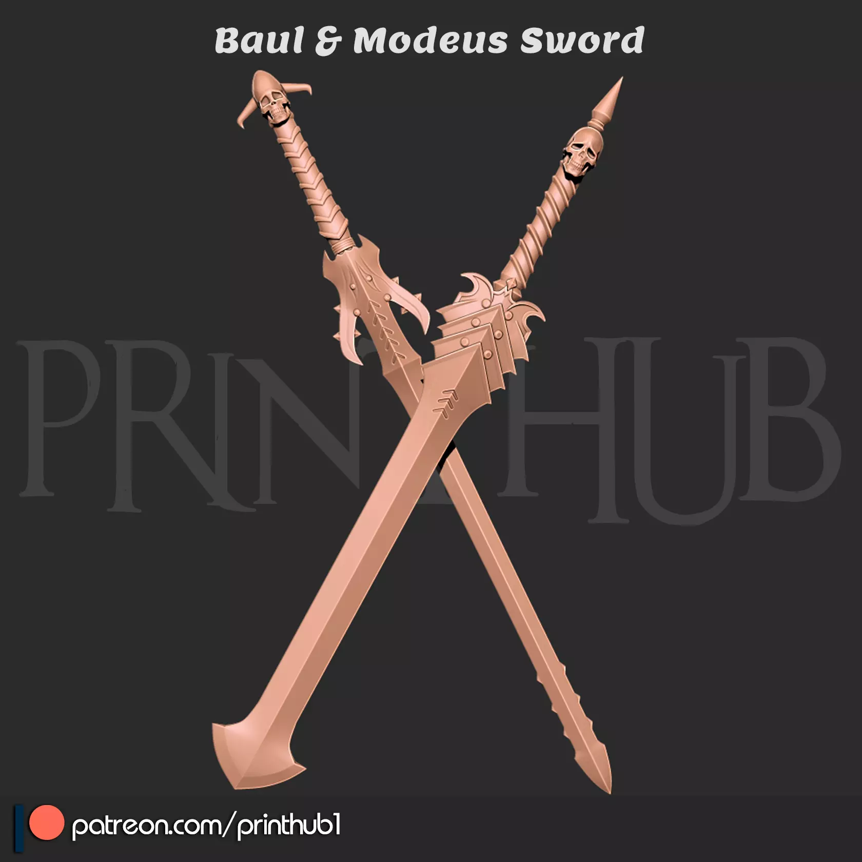 Baul or Modeus swords from devil may cry 2007 for cosplay stl 3D print model