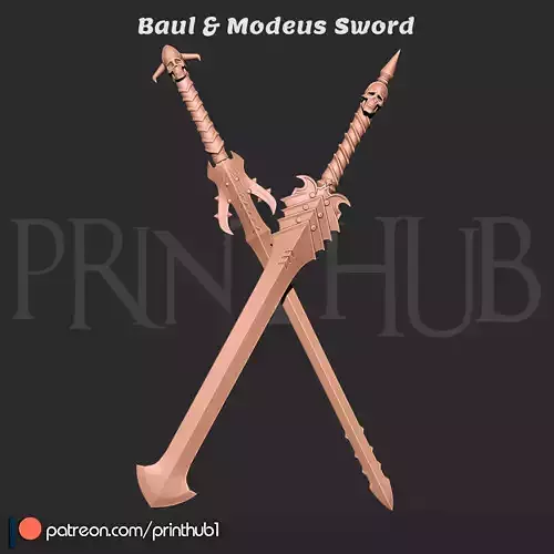 Baul or Modeus swords from devil may cry 2007 for cosplay stl
