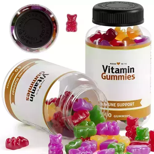 Gummy Bears Supplement Bottle 