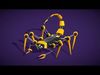Robotic Scorpion - Mechanical Low poly - Stylized Camera Robot Free low-poly 3D model_1