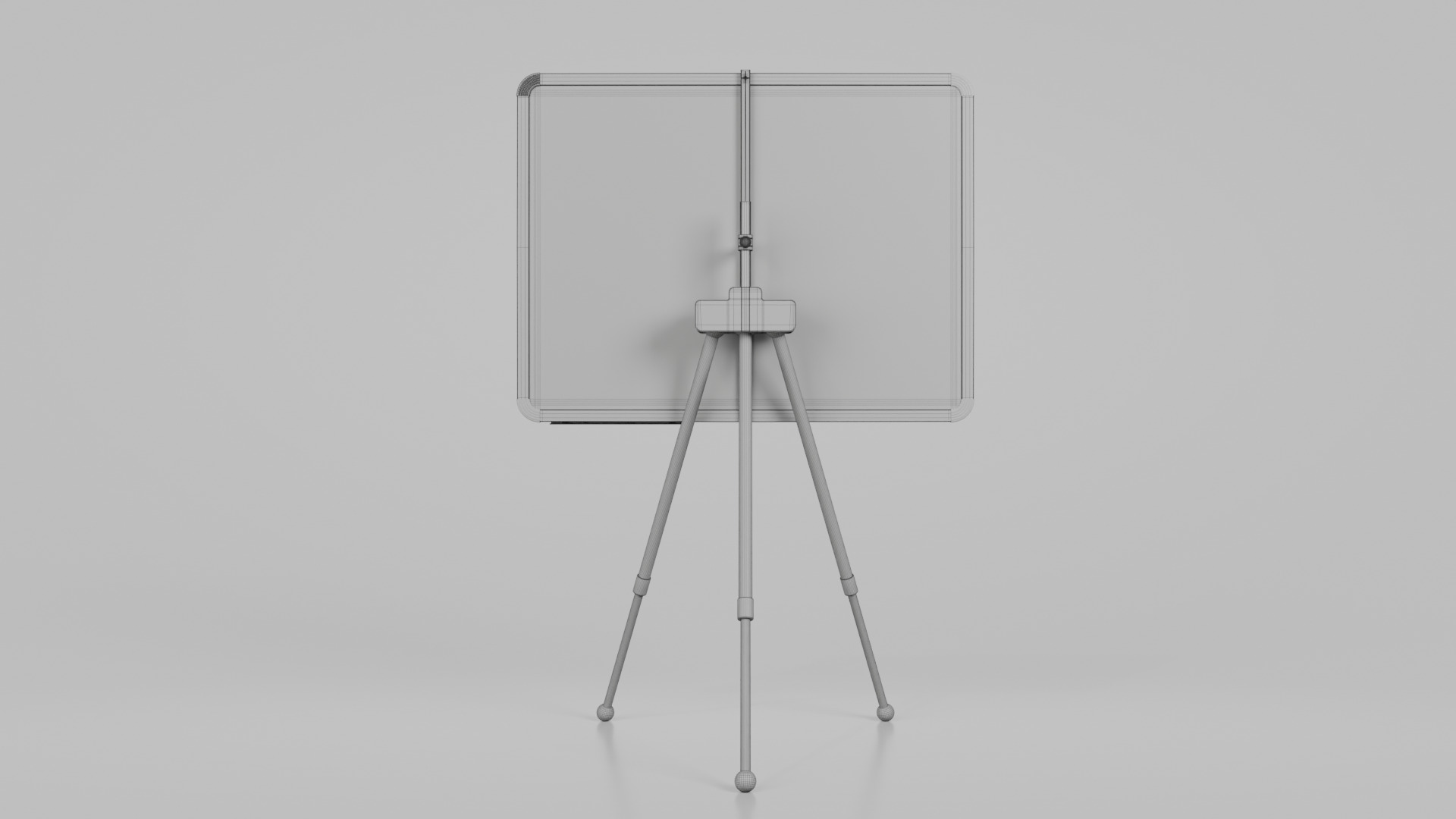 Customizable Metal Whiteboard with Stand - Writing Board Low-poly 3D model_15