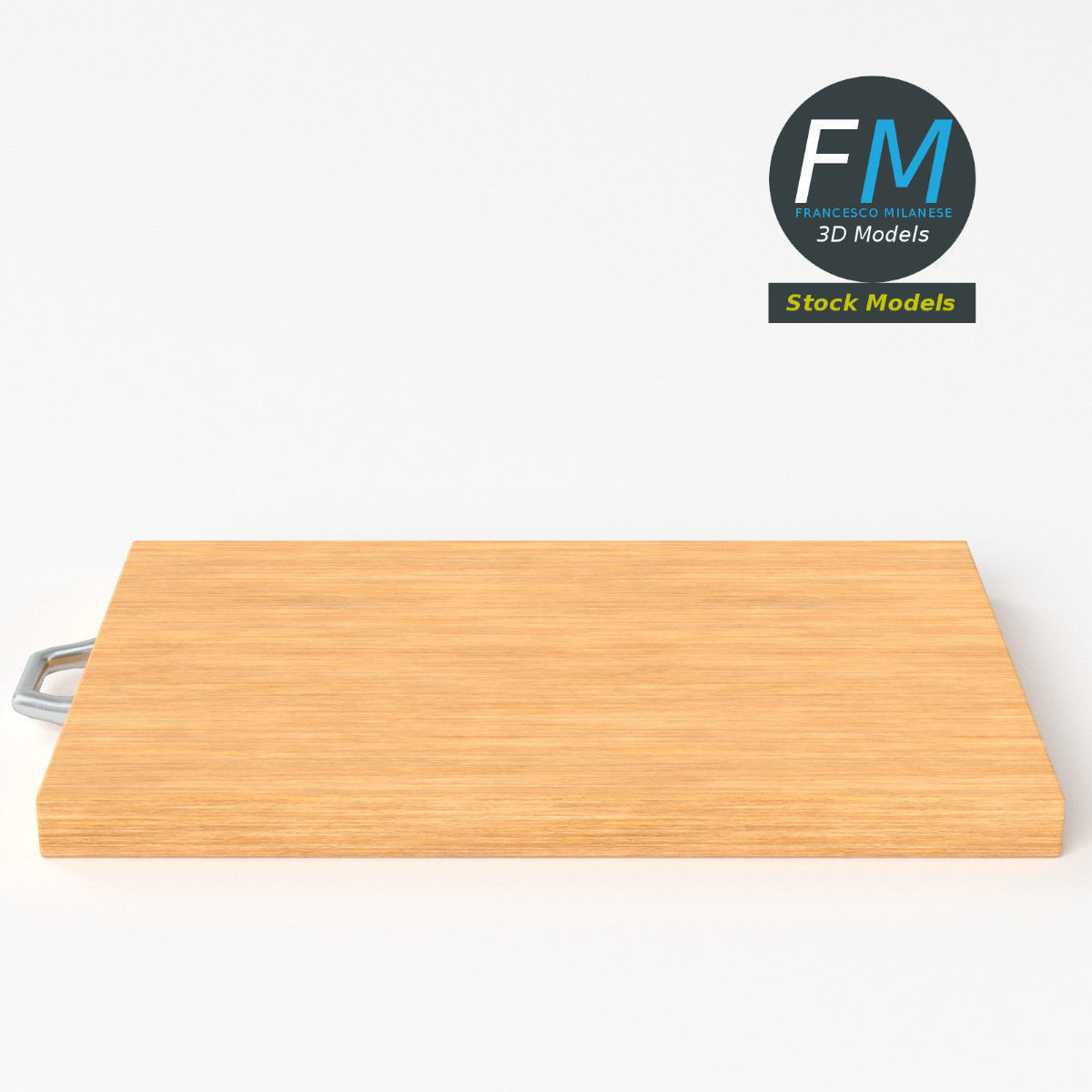 Wooden cutting board 3D model_5