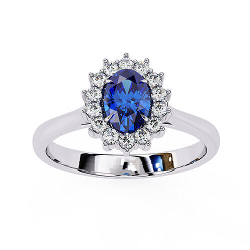 ROUND AND OVAL  DIAMOND RING -CAD-274 3D print model