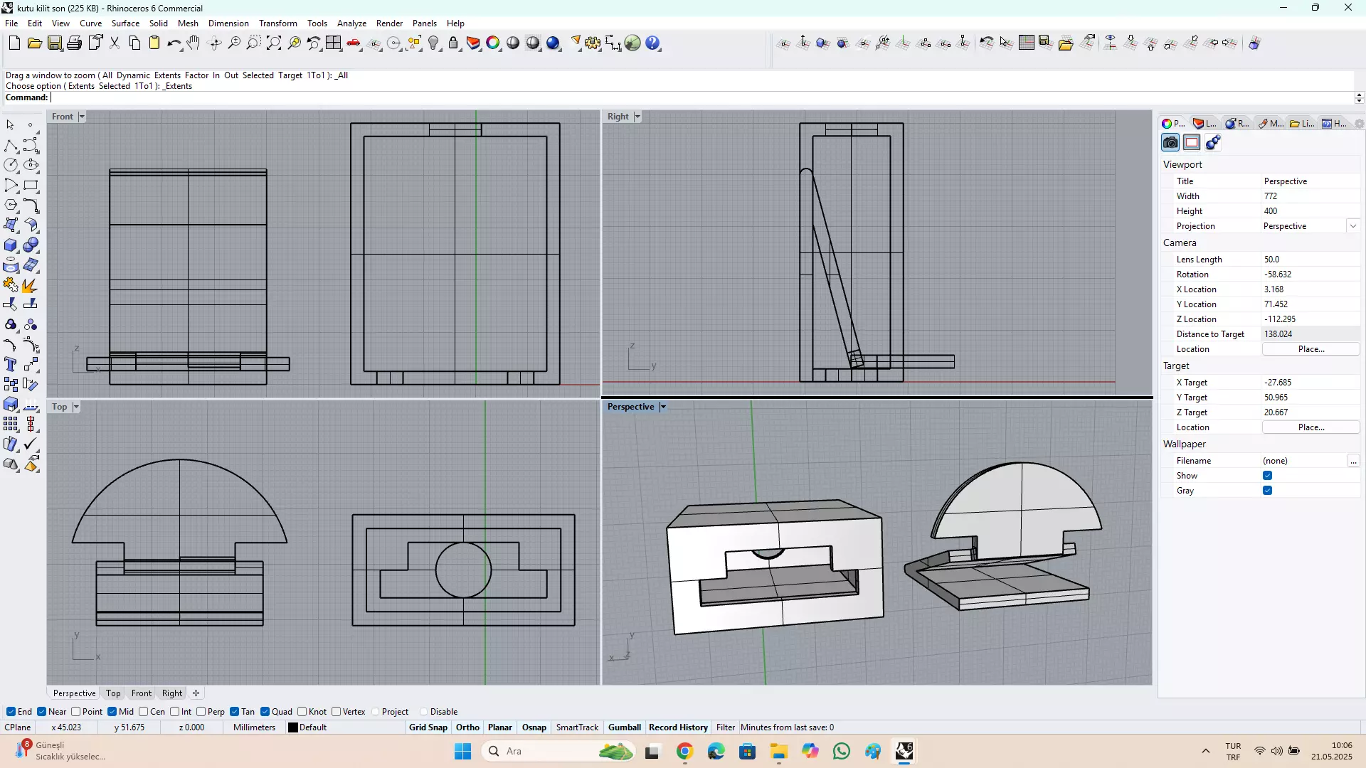 kutu kilit modeli Free 3D model_0