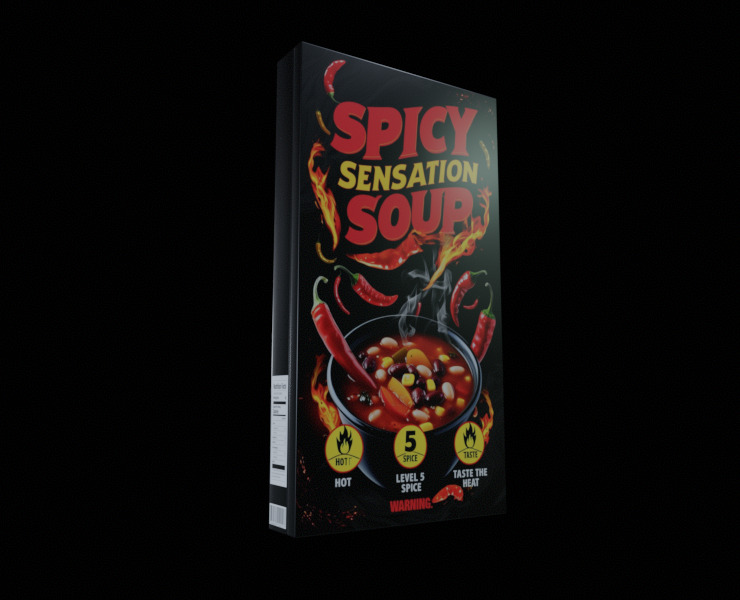 Instant soup-Minestrone Instant Soup-GAME READY PBR  Low-poly 3D model_8