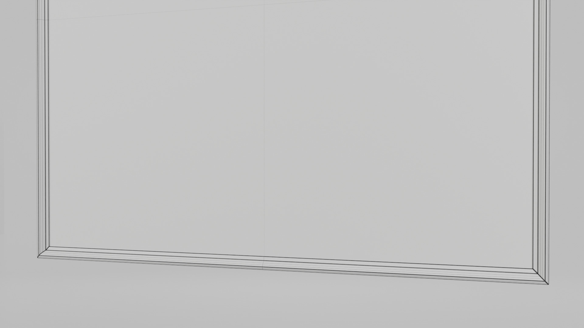 Customizable Wall-Mounted Blackboard -Square Regular Write Board Low-poly 3D model_16