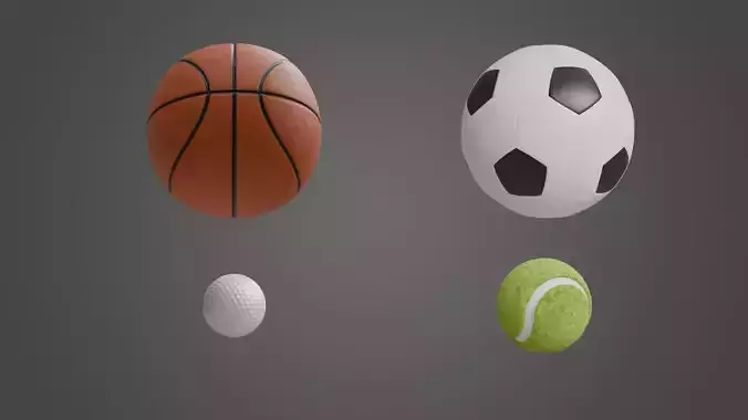 3D model balls collection