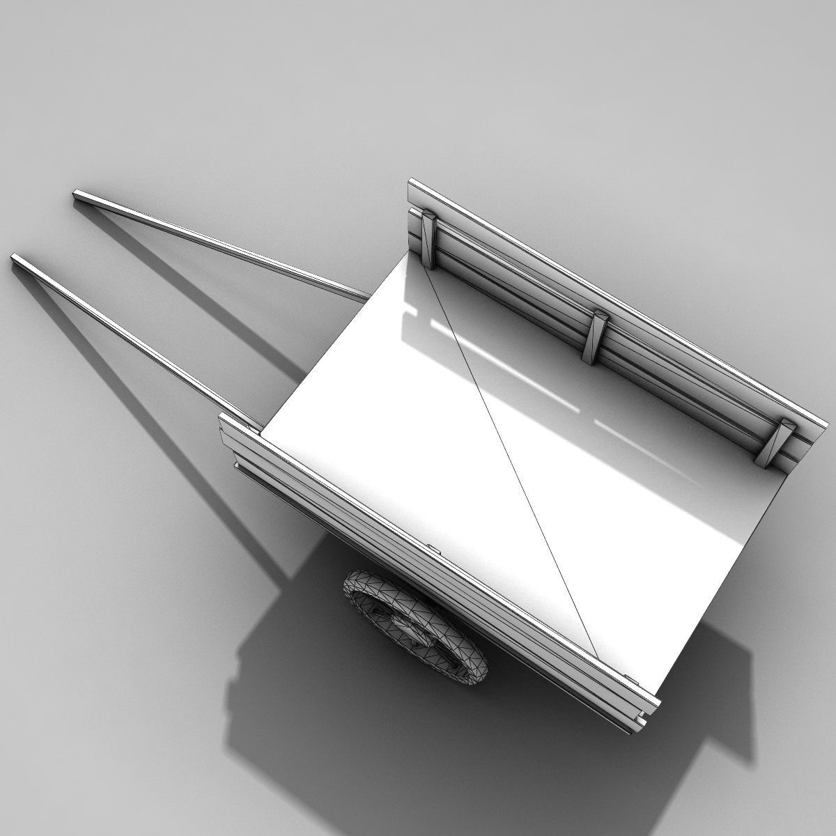 Mule Cart Low-poly 3D model_9
