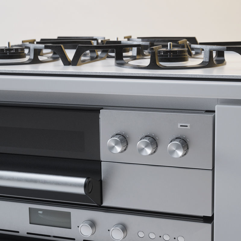 Gas Range Cooker 3D model_1