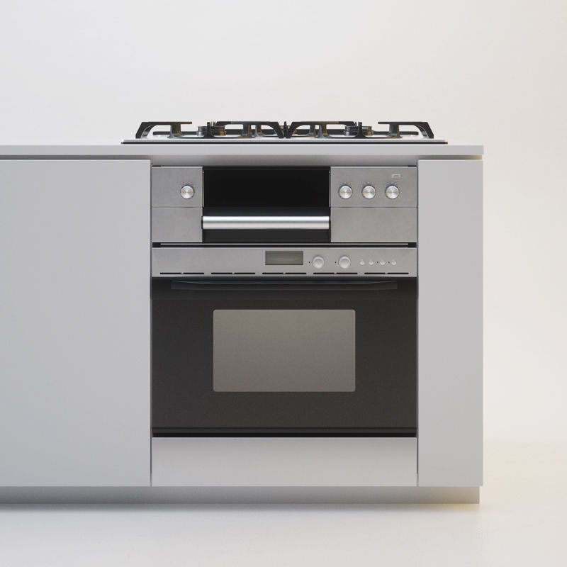Gas Range Cooker 3D model_4