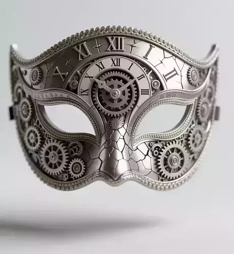 Timekeeper 3D Mask in Ornamental Carnival Style