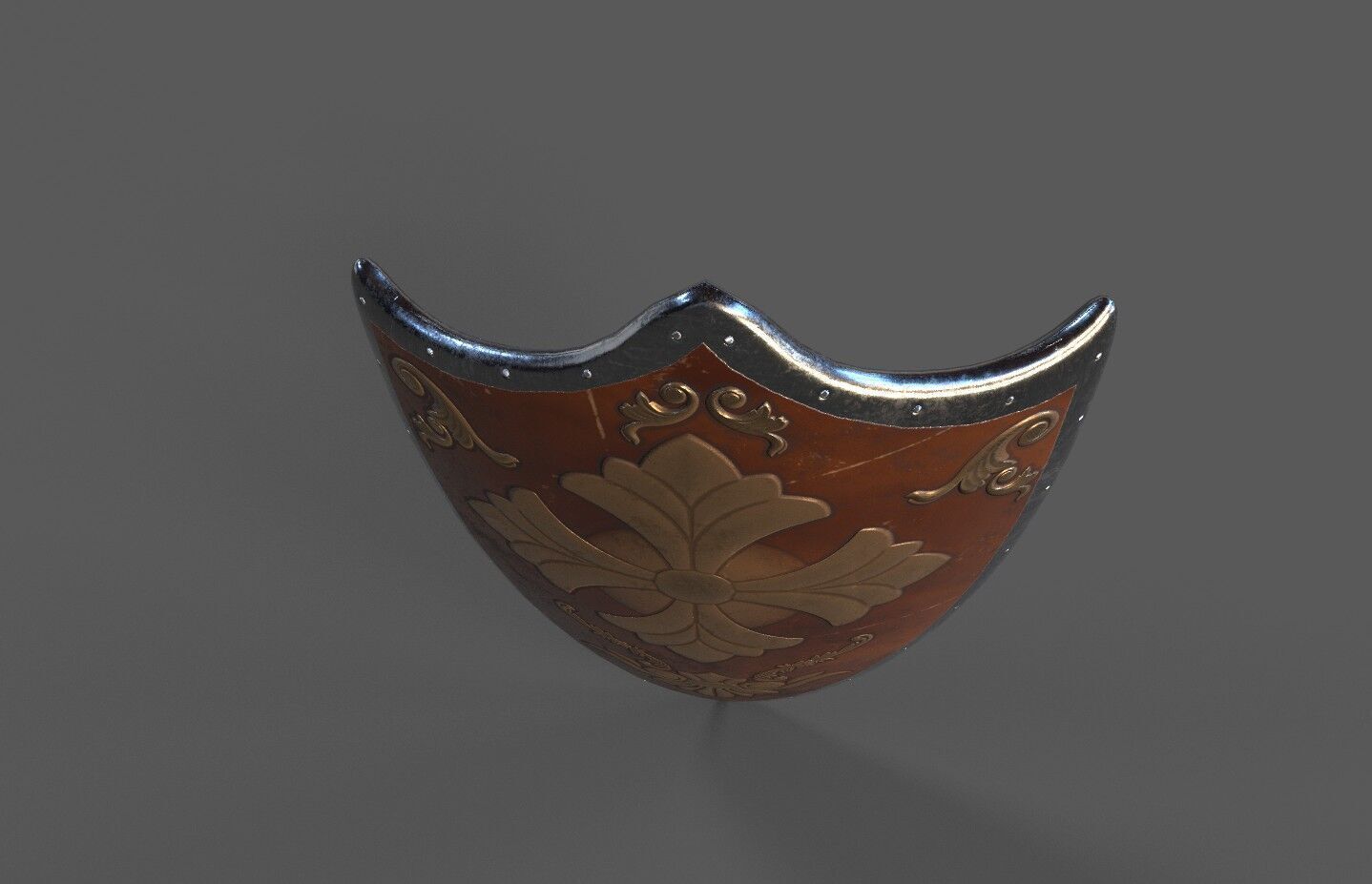 Medieva Fantasy Magic Shield Low-poly 3D model_4