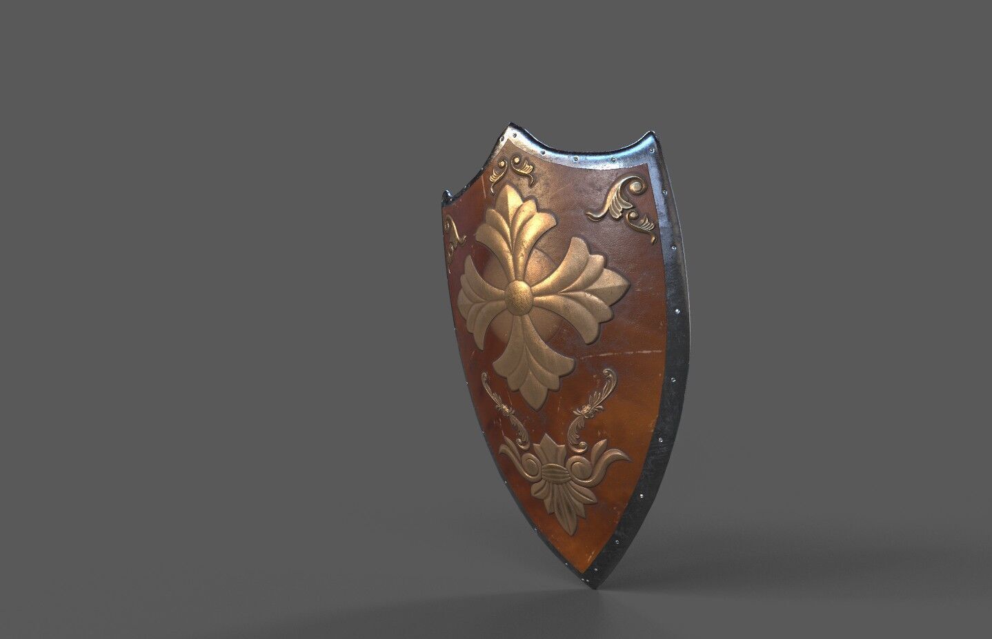 Medieva Fantasy Magic Shield Low-poly 3D model_1